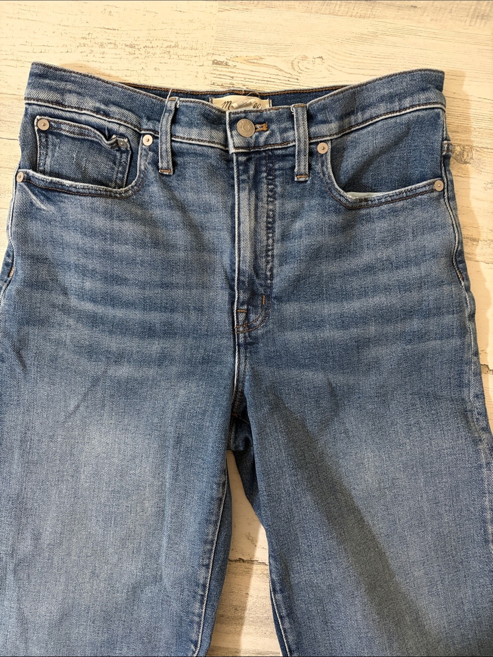 Madewell Slim Wide Leg Crop Jeans Size 28 - Picture 3 of 15